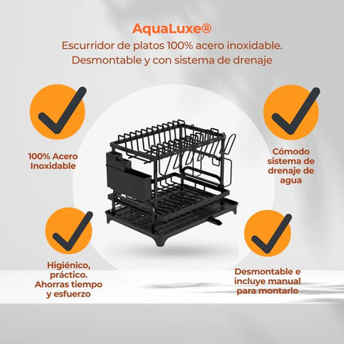 AquaLuxe® - Escurridor revolucionario con sistema de drenaje